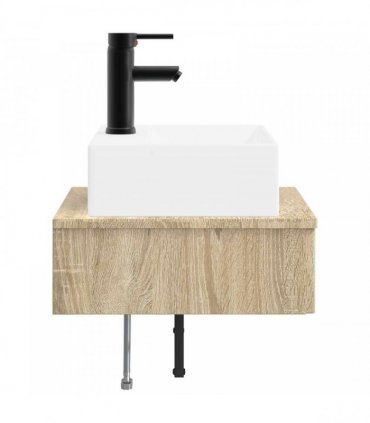 vidaXL Wall-Mounted Wash Basin Sonoma Oak 40 x 41 x 39 cm