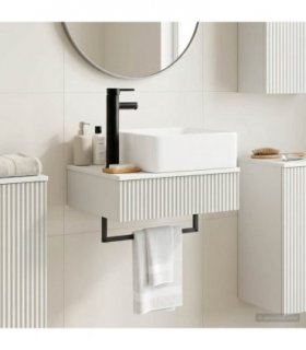 vidaXL Wall-Mounted Wash Basin White 53 x 35 x 39 cm Engineered Wood