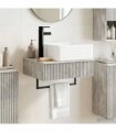 vidaXL Wall-Mounted Wash Basin Concrete Grey 53 x 35 x 39 cm