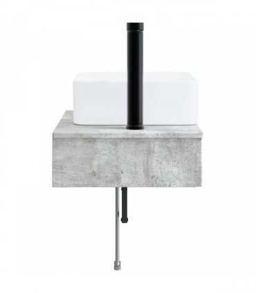 vidaXL Wall-Mounted Wash Basin Concrete Grey 53 x 35 x 39 cm