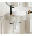vidaXL Wall-Mounted Wash Basin High Gloss White 53 x 35 x 39 cm