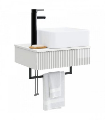 vidaXL Wall-Mounted Wash Basin High Gloss White 53 x 35 x 39 cm