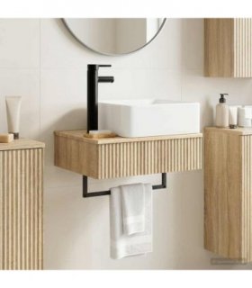 vidaXL Wall-Mounted Wash Basin Sonoma Oak 53 x 35 x 39 cm