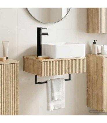 vidaXL Wall-Mounted Wash Basin Sonoma Oak 53 x 35 x 39 cm