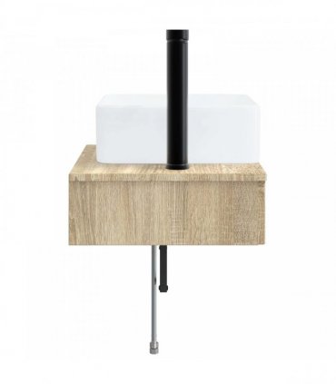 vidaXL Wall-Mounted Wash Basin Sonoma Oak 53 x 35 x 39 cm