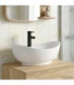 vidaXL Bathroom Wash Basin Matte Black 59 x 35 x 21 cm Metal