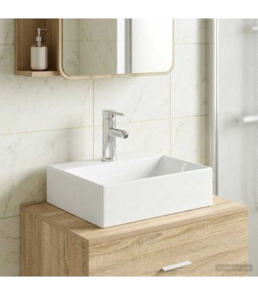 vidaXL Bathroom Wash Basin Chrome 39 x 30.5 x 12.5 cm Metal