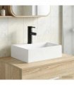 vidaXL Bathroom Wash Basin Matte Black 39 x 30.5 x 12.5 cm Metal