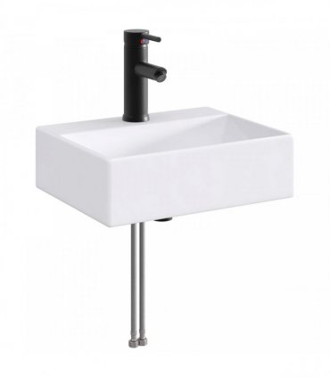 vidaXL Bathroom Wash Basin Matte Black 39 x 30.5 x 12.5 cm Metal