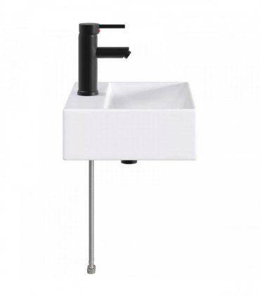 vidaXL Bathroom Wash Basin Matte Black 39 x 30.5 x 12.5 cm Metal
