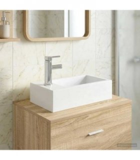 vidaXL Bathroom Wash Basin Chrome 45.5 x 25.5 x 13 cm Metal — Model: Left