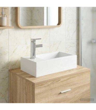 vidaXL Bathroom Wash Basin Chrome 45.5 x 25.5 x 13 cm Metal — Model: Left