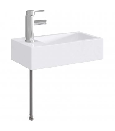 vidaXL Bathroom Wash Basin Chrome 45.5 x 25.5 x 13 cm Metal — Model: Left