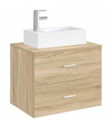 vidaXL Bathroom Wash Basin Chrome 45.5 x 25.5 x 13 cm Metal — Model: Left