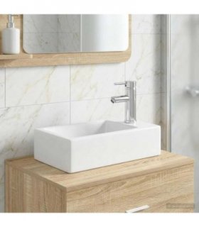 vidaXL Bathroom Wash Basin Chrome 45.5 x 25.5 x 13 cm Metal — Model: Right
