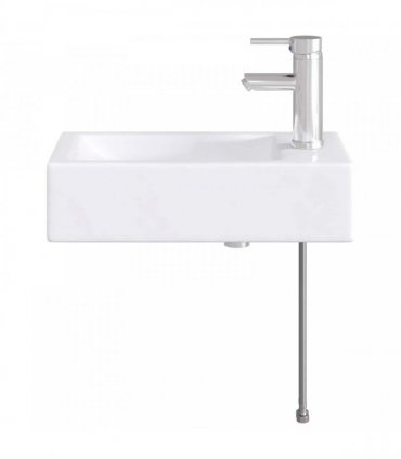 vidaXL Bathroom Wash Basin Chrome 45.5 x 25.5 x 13 cm Metal — Model: Right