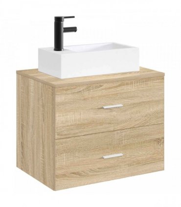 vidaXL Bathroom Wash Basin Matte Black 45.5 x 25.5 x 13 cm Metal — Model: Left