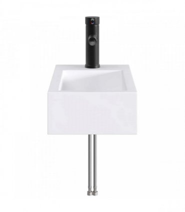 vidaXL Bathroom Wash Basin Matte Black 45.5 x 25.5 x 13 cm Metal — Model: Left