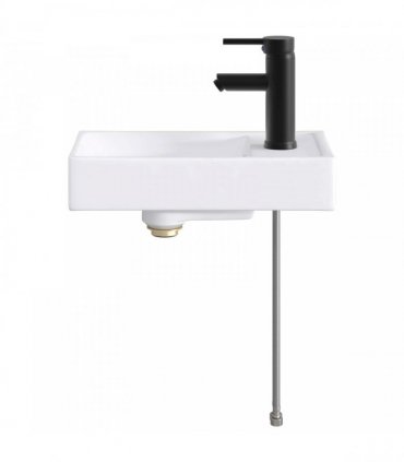 vidaXL Bathroom Wash Basin Matte Black 40.5 x 22.5 x 11.5 cm Metal