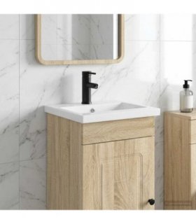 vidaXL Bathroom Wash Basin Matte Black 42 x 40 x 16.5 cm Metal