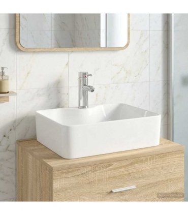 vidaXL Bathroom Wash Basin Chrome 48.5 x 37.5 x 13 cm Metal