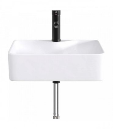 vidaXL Bathroom Wash Basin Matte Black 48.5 x 37.5 x 13 cm Metal