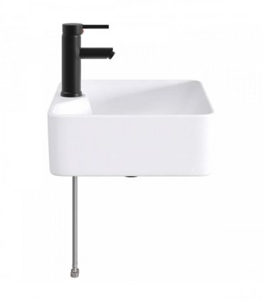 vidaXL Bathroom Wash Basin Matte Black 48.5 x 37.5 x 13 cm Metal