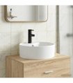 vidaXL Bathroom Wash Basin Matte Black 40.5 x 40.5 x 15 cm Metal