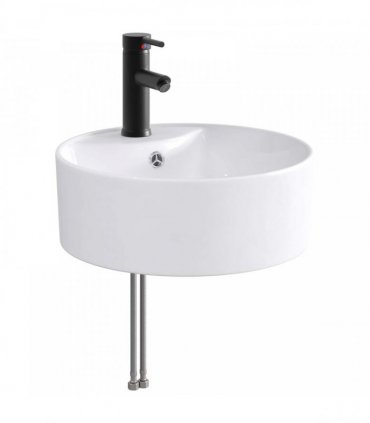 vidaXL Bathroom Wash Basin Matte Black 40.5 x 40.5 x 15 cm Metal