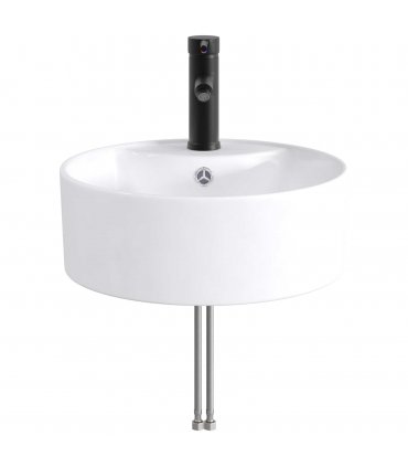 vidaXL Bathroom Wash Basin Matte Black 40.5 x 40.5 x 15 cm Metal