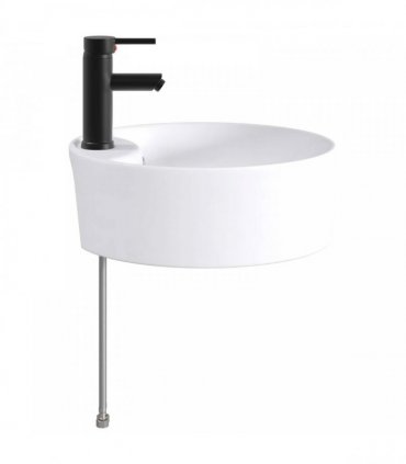 vidaXL Bathroom Wash Basin Matte Black 40.5 x 40.5 x 15 cm Metal