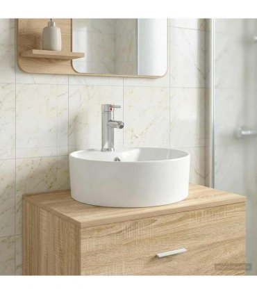 vidaXL Bathroom Wash Basin Chrome 40.5 x 40.5 x 15 cm Metal