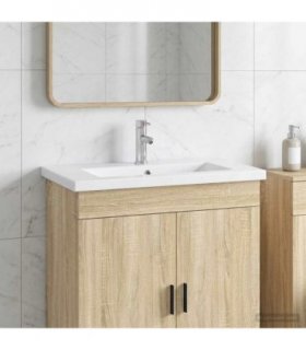 vidaXL Bathroom Wash Basin Chrome 81 x 40 x 17.5 cm Metal