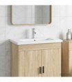 vidaXL Bathroom Wash Basin Chrome 81 x 40 x 17.5 cm Metal