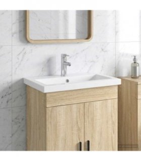 vidaXL Bathroom Wash Basin Chrome 61 x 40 x 16.5 cm Metal