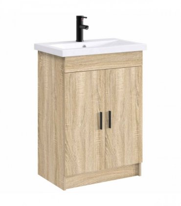 vidaXL Bathroom Wash Basin Matte Black 61 x 40 x 16.5 cm Metal