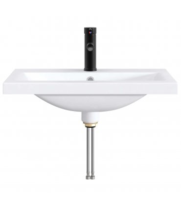 vidaXL Bathroom Wash Basin Matte Black 61 x 40 x 16.5 cm Metal