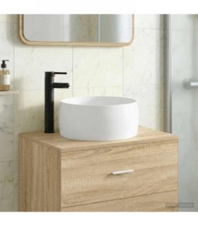 vidaXL Bathroom Wash Basin Matte Black 38.5 x 38.5 x 16 cm Metal