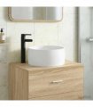 vidaXL Bathroom Wash Basin Matte Black 38.5 x 38.5 x 16 cm Metal