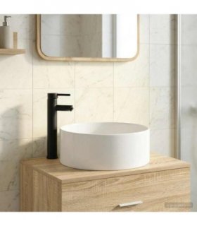 vidaXL Bathroom Wash Basin Matte Black 40.5 x 40.5 x 15.5 cm Metal
