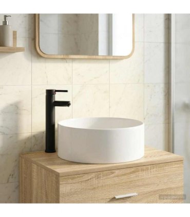vidaXL Bathroom Wash Basin Matte Black 40.5 x 40.5 x 15.5 cm Metal