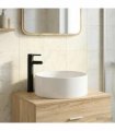vidaXL Bathroom Wash Basin Matte Black 40.5 x 40.5 x 15.5 cm Metal