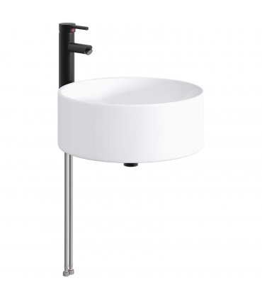 vidaXL Bathroom Wash Basin Matte Black 40.5 x 40.5 x 15.5 cm Metal