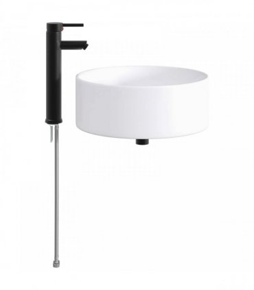 vidaXL Bathroom Wash Basin Matte Black 40.5 x 40.5 x 15.5 cm Metal