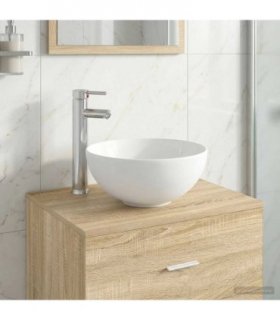 vidaXL Bathroom Wash Basin Chrome 32 x 32 x 13 cm Metal
