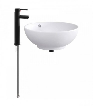 vidaXL Bathroom Wash Basin Matte Black 44 x 44 x 16 cm Metal