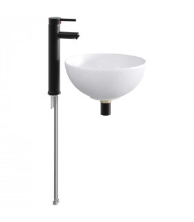 vidaXL Bathroom Wash Basin Matte Black 32 x 32 x 13 cm Metal