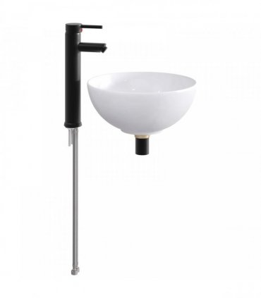 vidaXL Bathroom Wash Basin Matte Black 32 x 32 x 13 cm Metal