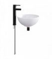 vidaXL Bathroom Wash Basin Matte Black 32 x 32 x 13 cm Metal