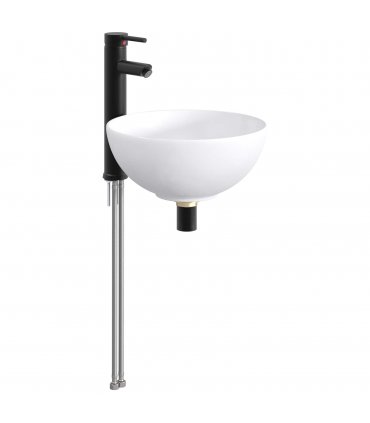 vidaXL Bathroom Wash Basin Matte Black 32 x 32 x 13 cm Metal